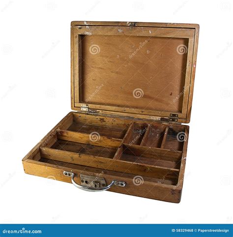 Wooden Compartment box stock photo. Image of drawer, background - 58329468