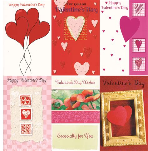 Bulk Valentines Day Cards Assorted 6 Styles 5 X 8