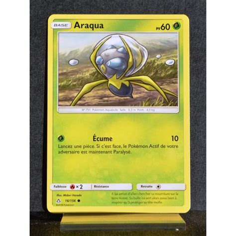 Carte Pokémon 16 156 Araqua SL5 Soleil et Lune Ultra Prisme NEUF FR