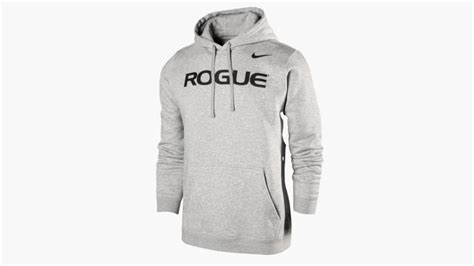 Rogue Nike Mens Club Fleece Hoodie Dark Gray Heather Rogue Fitness