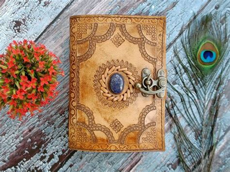 Book Of Shadows Vintage Leather Journal Handmade Deckled Etsy