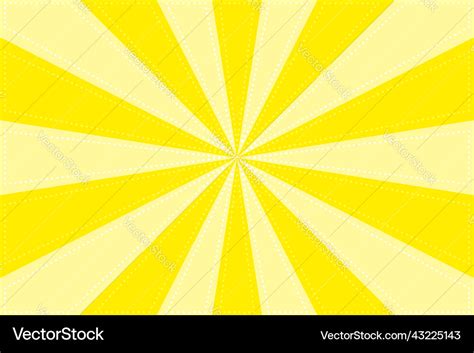 Yellow Sunburst Pattern Background Ray Radial Vector Image