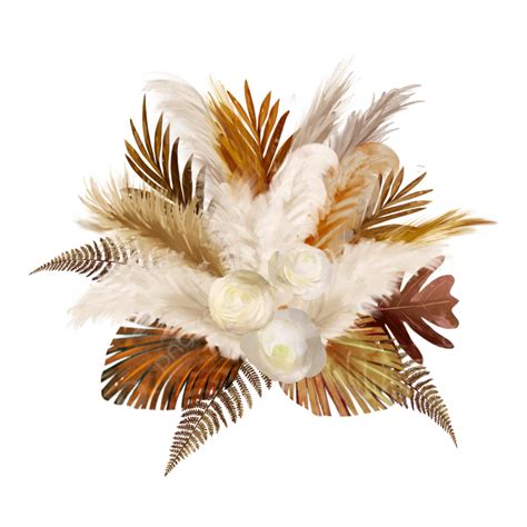 Pampa Grass Png Picture Pampas Grass Wedding Arrangement Watercolor Floral Botanical Autumn