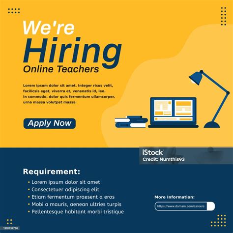 Hiring Job Template For Teacher Stock Illustration Download Image Now