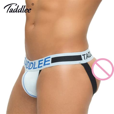 Taddlee Brand Sexy Men Underwear Jock Straps Cotton G Strings Thong Gay