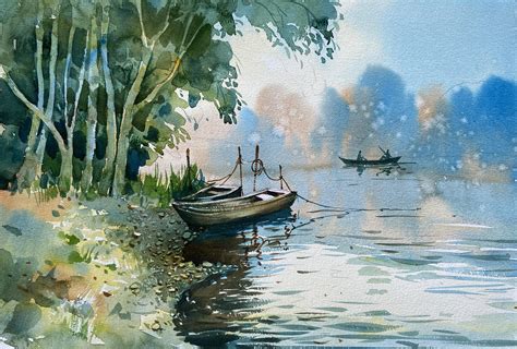 Boats Me Watercolour On Paper 2021 R Art