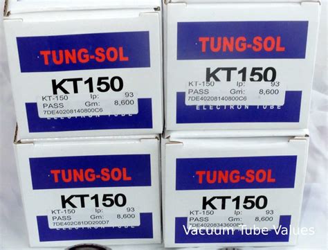 Tung Sol Factory Platinum Matched QUAD FOUR KT150 Power Tubes