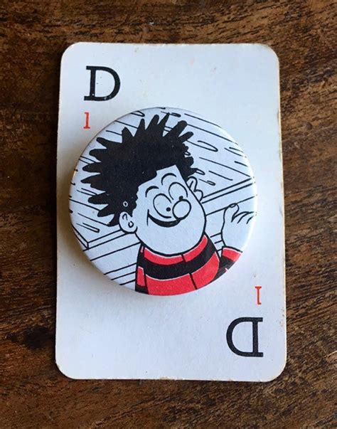 Dennis The Menace Pin Badge Vintage Beano Book Medium Button Etsy