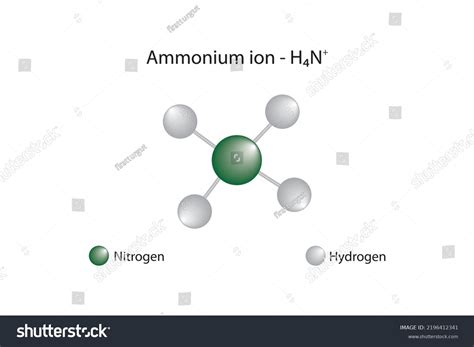 Molecular Formula Chemical Structure Ammonium Ion Stock Vector (Royalty ...