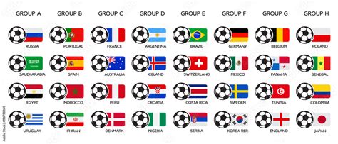 Soccer World Cup 2018 Russia 2018 World Cup Team Group And National