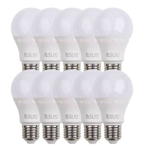 Kit 10 Lâmpadas ASUS LED Bulbo 12W 3500k 1224L E27 MadeiraMadeira