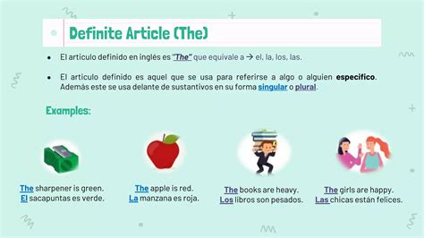 El Artículo Definido Y El Articulo Indefinido En Inglés Ppt