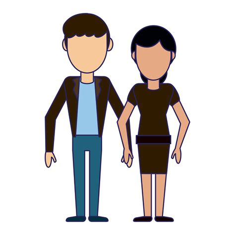 Couple boyfriend and girlfriend cartoon 2702903 Vector Art at Vecteezy