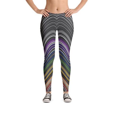 Festival Leggings Striped Boho Leggings Rainbow Leggings Burning Man