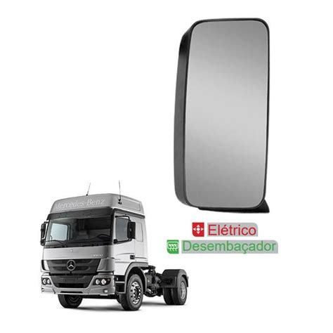 Retrovisor Axor Atego 2014 a 2021 LD c Desembaçador Elétrico Fabbof