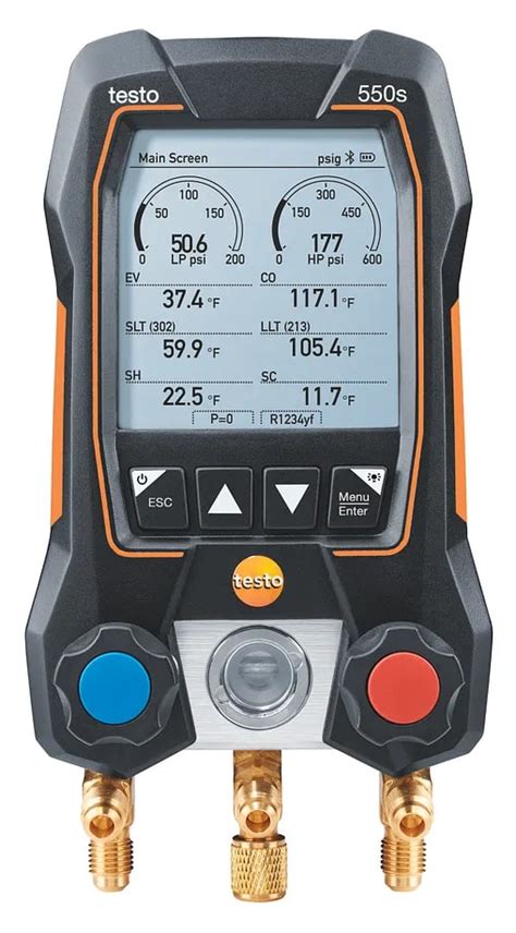 Testo 550s Smart Kit Digital Manifold With 2 Way Valve 115i Temp