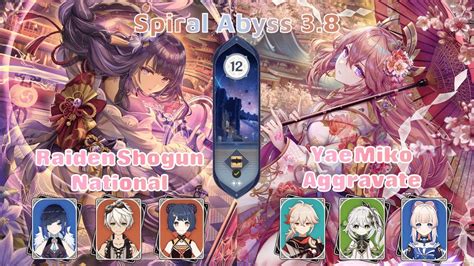 Genshin Impact Ei National Vs Yae Miko Aggravate Spiral Abyss