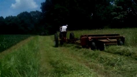 Farmall Super C Mowing Hay Youtube