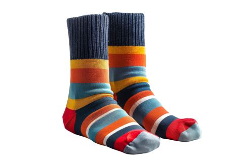 Colorful Striped Socks Isolated 48897008 Png