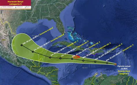 Trayectoria Del Huracán Beryl últimas Noticias Sobre Su Llegada A México