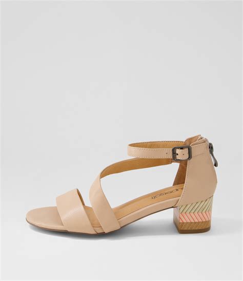 Caring Dark Nude Leather Sandals By Supersoft Shop Online At Mathers