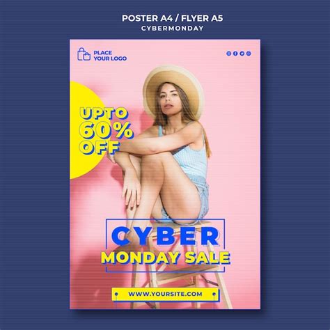 Plantilla de póster para cyber monday shopping Archivo PSD Gratis