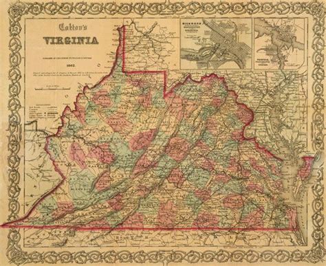 State Of Virginia Map With Historic Sites | Virginia Map