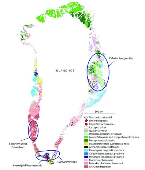 Map of known lithium deposits and favourable tracts. Simplified ...