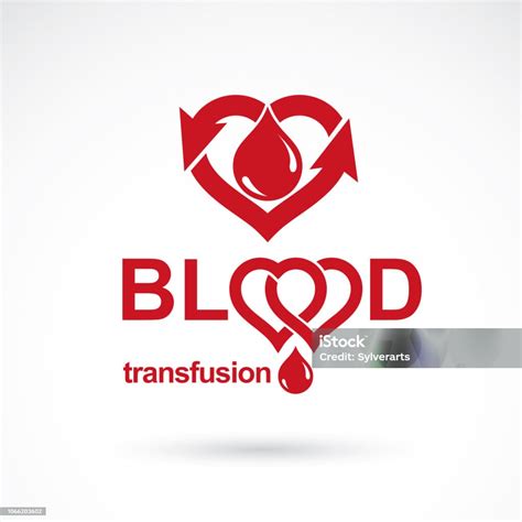 Donatie Van Bloed En Bloedtransfusie Concept Vector Symbool Gemaakt Met