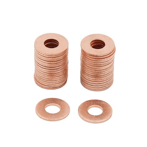 X Brand New X Autohaux Pcs Mm Inner Dia Copper Washers Flat Seali