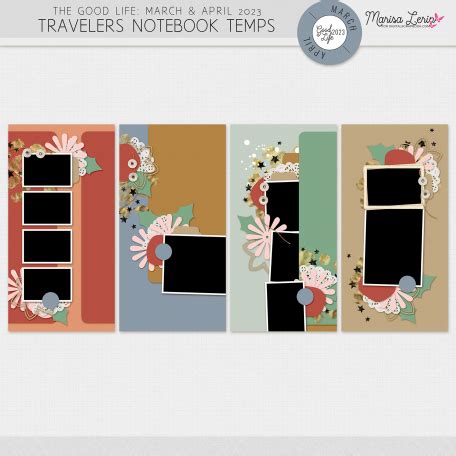 The Good Life March April Tn Layout Templates Kit By Marisa