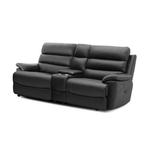 Scs Living Fabric Griffin 3 Seater Power Recliner Sofa With Console