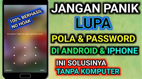 Cara Mengatasi Hp Yang Lupa Pola Cara Buka Pola Dan Password Android