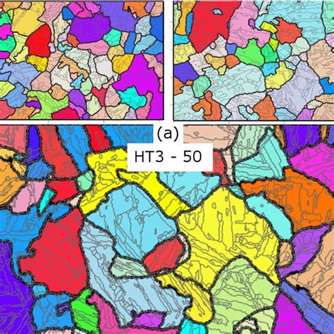 EBSD Maps Of The Different Starting Microstructures A HT3 19 Mm Bar