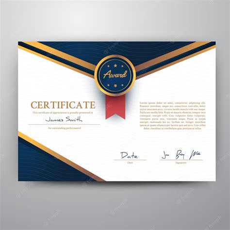 Premium Vector Elegant Success Certificate Template