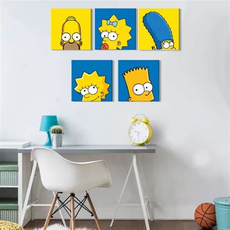 Kit Quadros Decorativos Fam Lia Os Simpsons Mercadolivre