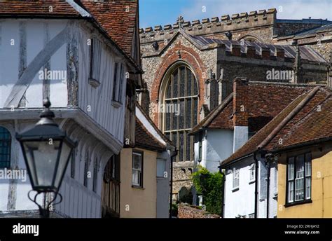 Thaxted Essex England Stoney Lane Leading To Thaxted Church August 2023 Landscape View Of