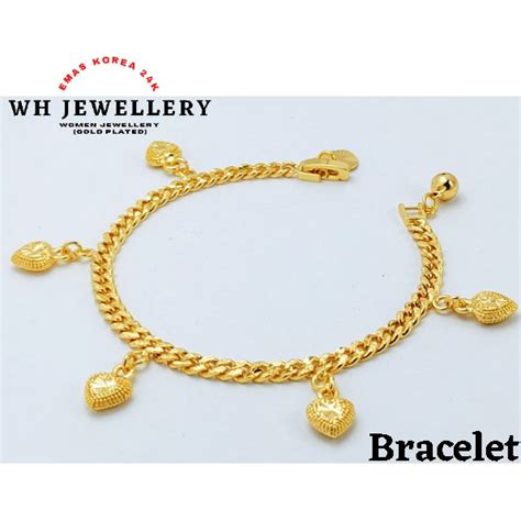 Jewelry Emas Korea Gelang Tangan Mm Gold Plated Bracelet Emas