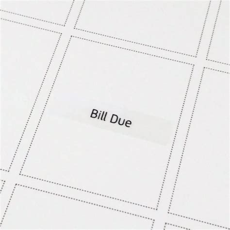 Tm106 35pcs Clear Bill Due Stickers Minimal Letter Stickers School Labels Clear Planner