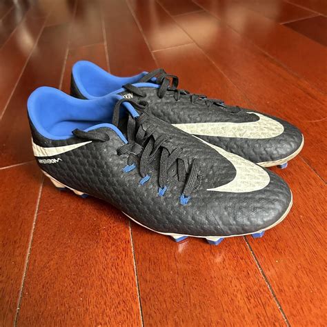 Nike Hypervenom soccer cleats size 6.5 black... - Depop