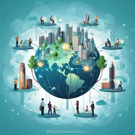 premium ai image connected world concept