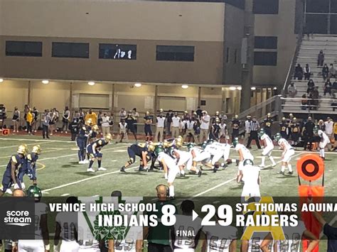 The St Thomas Aquinas Raiders Defeat The Venice Indians 29 To 8