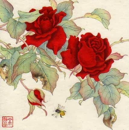 Jinghua Gao Dalia Brush Magic Flower Art Painting Botanical