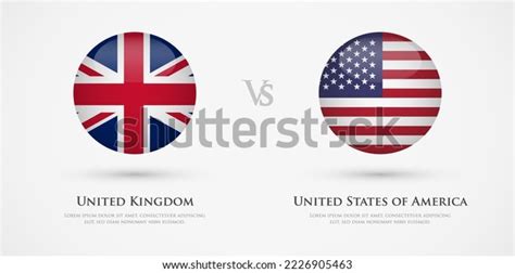 United Kingdom Vs United States America Stock Vector (Royalty Free ...