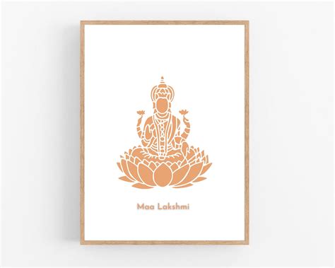 Sri Lakshmi Durga and Saraswati Print Set Religious Hindu Goddess Set ...