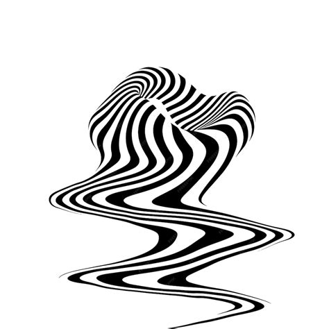 Premium Photo | Abstract wave concept black and white illustration ...