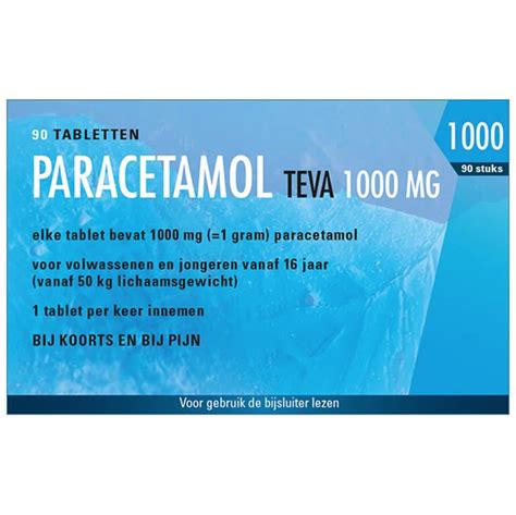 Paracetamol Teva Tablet Mg St Pharmachemie Efarma Apotheek