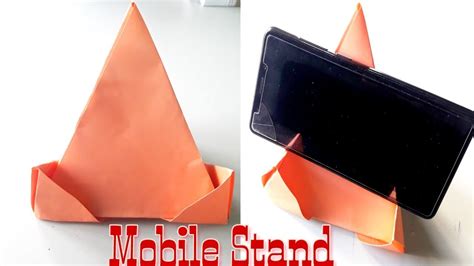 How To Make A Paper Mobile Stand Without Glue । Diy Origami Phone Holder । Diy Paper Craft Youtube