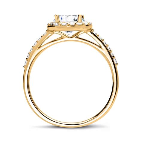 Brilladia Halo Ring 750er Gold Mit Diamanten DR0301SL 18KG