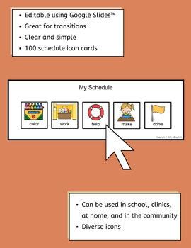 Editable Visual Schedule for Autism With Daily Classroom Transitions and Home - Etsy